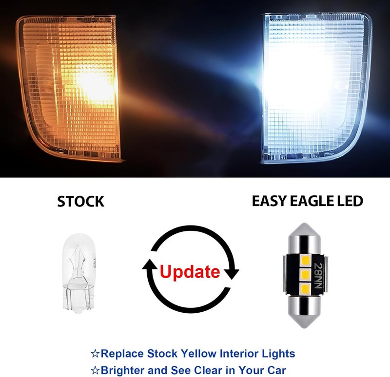 EASY EAGLE LED Interior Car Lights for 2013-2022-CX-5: 9 Piece Kit White LED Light Bulbs - Super Bright 6000K + Install Tool - Image 2